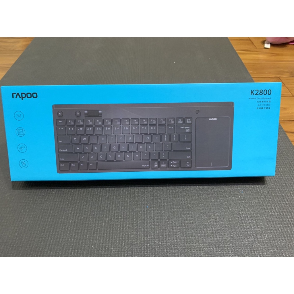 【rapoo 雷柏】無線觸控鍵盤(K2800) 內建滑鼠滾輪鍵 無線鍵盤滑鼠 無線連接 現貨
