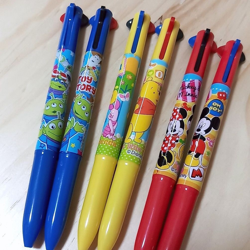 現貨 正品 原子筆 三色筆 三眼怪 維尼 米奇 米妮 三色原子筆 小豬 小熊維尼 玩具總動員 日本代購 日本連線