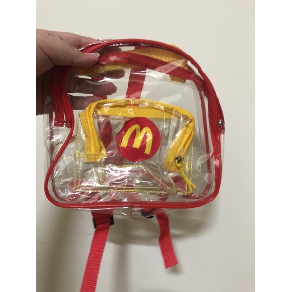 早期絕版老貨 麥當勞 後背包 透明包 玩具 兒童背包