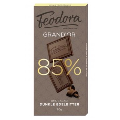 德國 Feodora 85% 苦味巧克力/ 養生巧克力, 80g