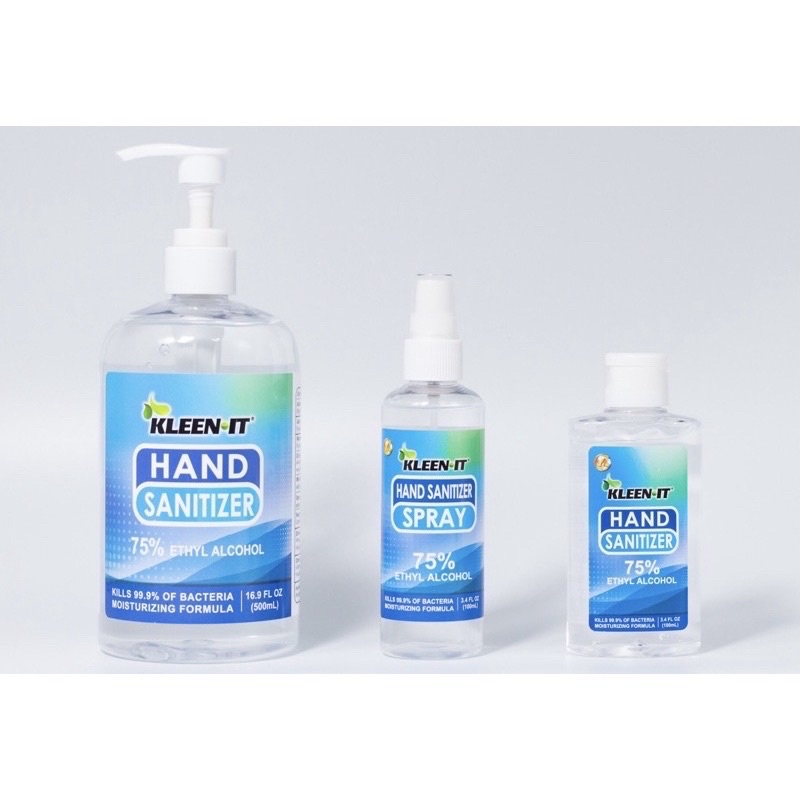 KLEEN-IT Hand Sanitizer  75% 免洗手凝露500ml 酒精噴霧 口罩 酒精 防疫 自取 店取