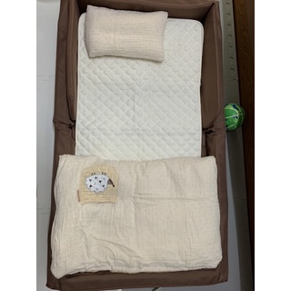 二手Farska有機棉攜帶型床中床新生兒嬰兒床（大床）絕版八件組