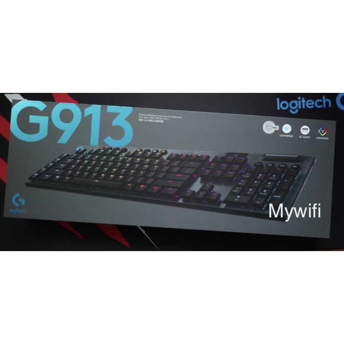 羅技 Logitech G913 無線RGB機械式短軸遊戲鍵盤 全新