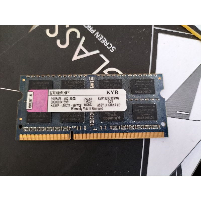 筆記型記憶體 金士頓4GB DDR3 1333 中古良品