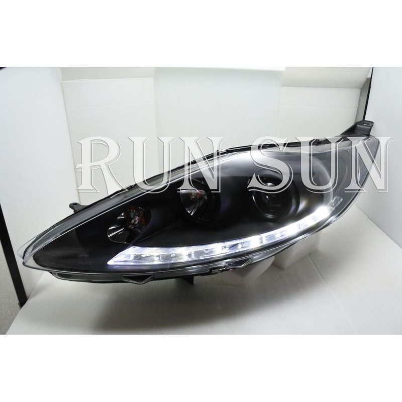 ●○RUN SUN 車燈,車材○● 全新FORD 福特 09 10 11 12 FIESTA 嘉年華 黑框R8魚眼 大燈