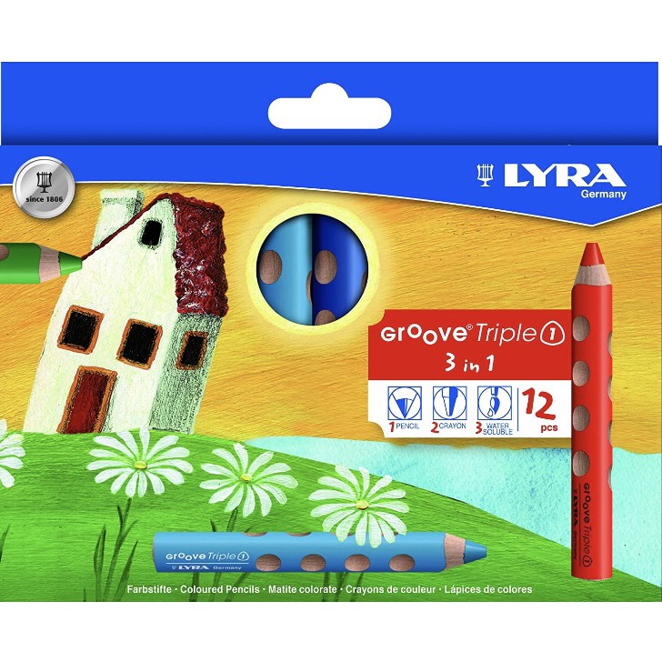 Lyra三角色鉛筆 12色 LYRA GROOVE TRIPLE