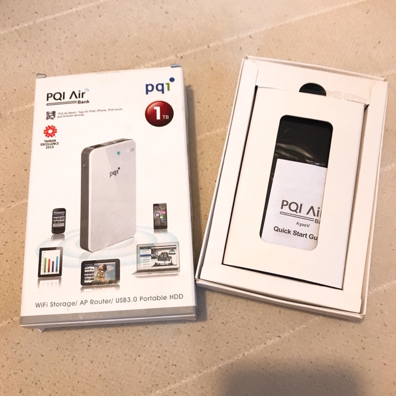 PQI Air Bank 1.0TB(黑)USB3.0 2.5吋無線Wi-Fi行動硬碟