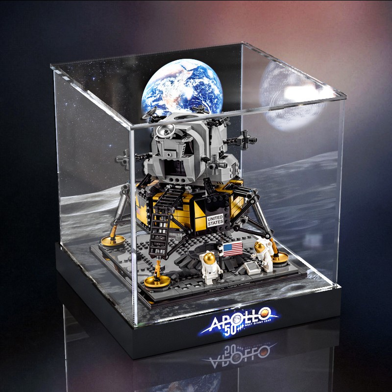 【新品推薦】LEGO阿波羅11號登月艙 10266亞克力展示盒積木模型玩具透明防塵罩【致信誠店】