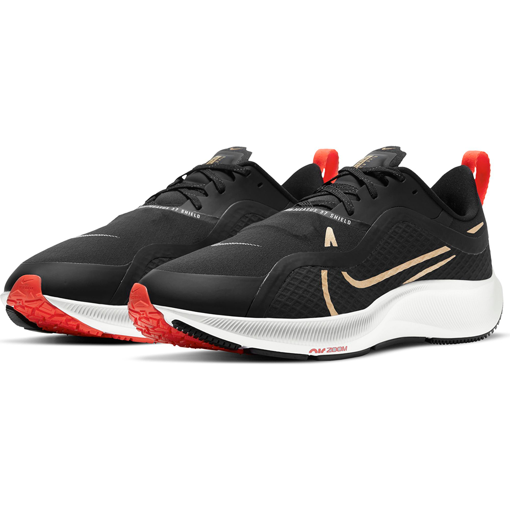 NIKE 耐吉2101男鞋 慢跑鞋 訓練 AIR ZM PEGASUS 37 SHIELD 黑白紅 DJ3271061