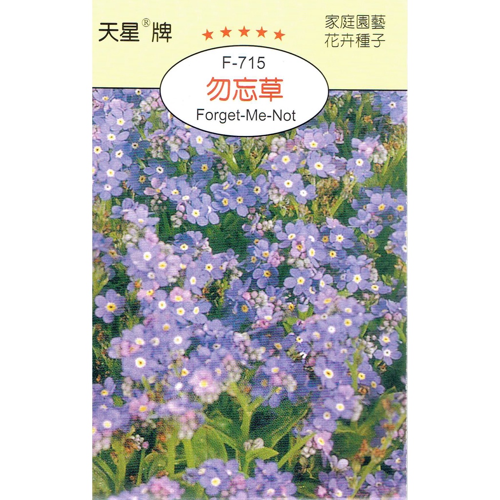 尋花趣勿忘草 Forget Me Not 花卉種子 天星牌小包裝種子 蝦皮購物