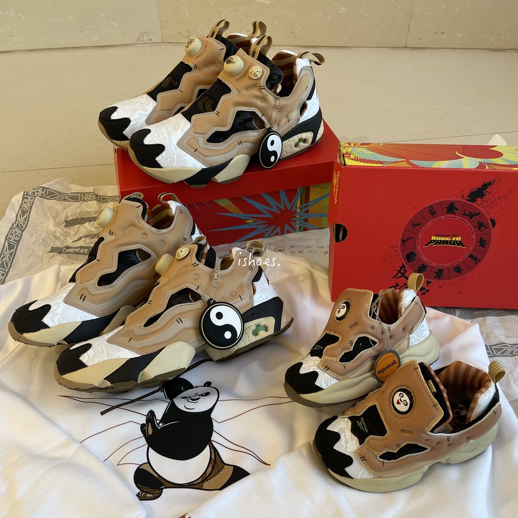 現貨ishoes正品reebok Insta Pump Fury X 功夫熊猫情侶鞋聯名運動鞋gz8632 蝦皮購物