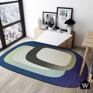 【好物良品】120x160cm INS簡約風不規則設計床邊毯可機洗加大加密升級防滑客廳茶几地毯地墊｜款式A～H