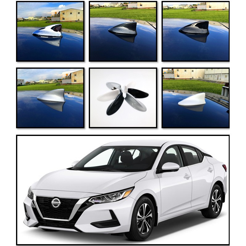 創意第一 Nissan 日產 Sentra 2020 ~on 改裝 鯊魚鰭飾貼 烤漆黑 烤漆銀 烤漆白 鍍鉻銀 碳纖紋