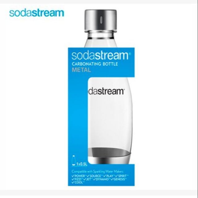 Sodastream】金屬水滴寶特瓶 500ML(1入)