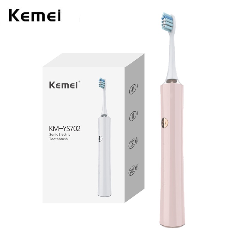 KEMEI 科美超聲波美白電動牙刷一次充電 110 天 42,000 VPM 3 種模式成人可充電牙刷