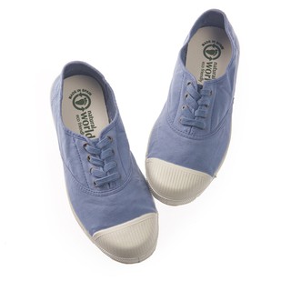 【22.2cm】 Natural World 西班牙休閒鞋 素面4孔基本款-藍色