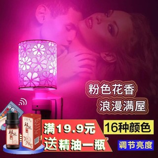 CYD-LED浪漫小夜灯遥控卧室床头插座灯粉色温馨夫妻情侣调情趣氛围灯