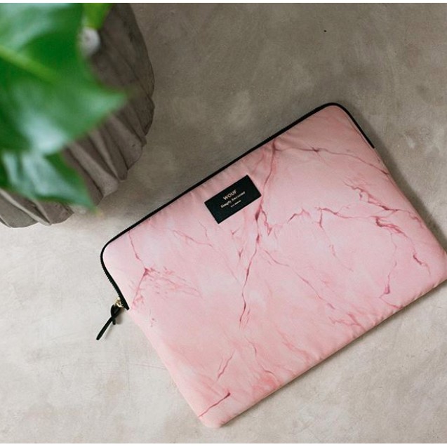 [SECOND LOOK] 西班牙製 WOUF 粉色大理石 13" 筆電 保護套 筆電套