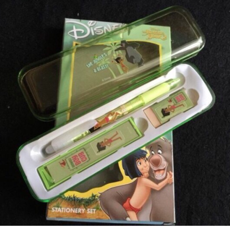 迪士尼電影森林王子毛克利文具組/文具禮盒組(內含鉛筆盒*1+自動鉛筆*1+筆芯*1+橡皮擦*1)