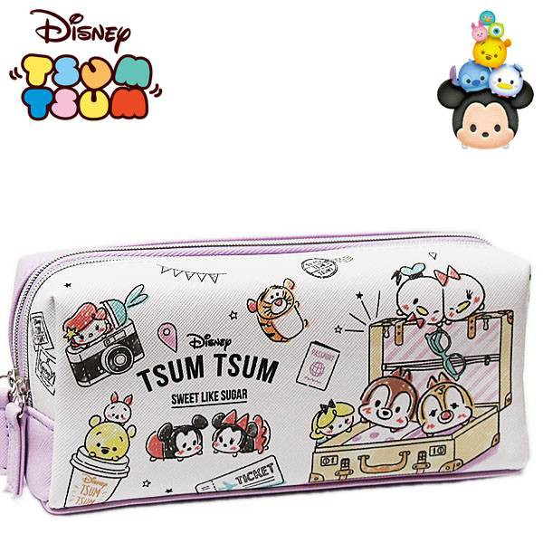 莫莫日貨 全新日本原裝進口正版迪士尼tsum Tsum 合成皮革材質大容量鉛筆盒筆袋52850 蝦皮購物