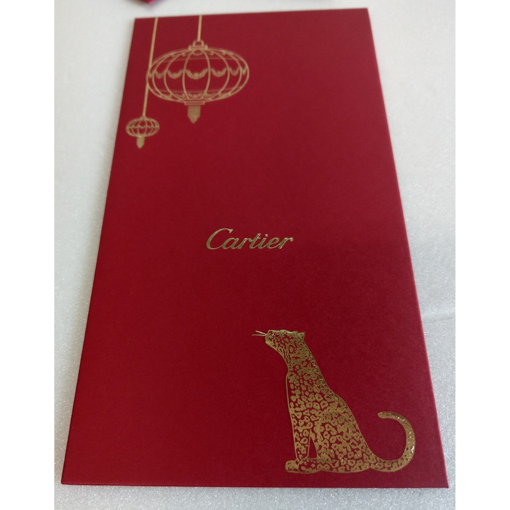 珠寶品牌 卡地亞Cartier 紅包袋~紅色燈籠+美洲金豹圖案