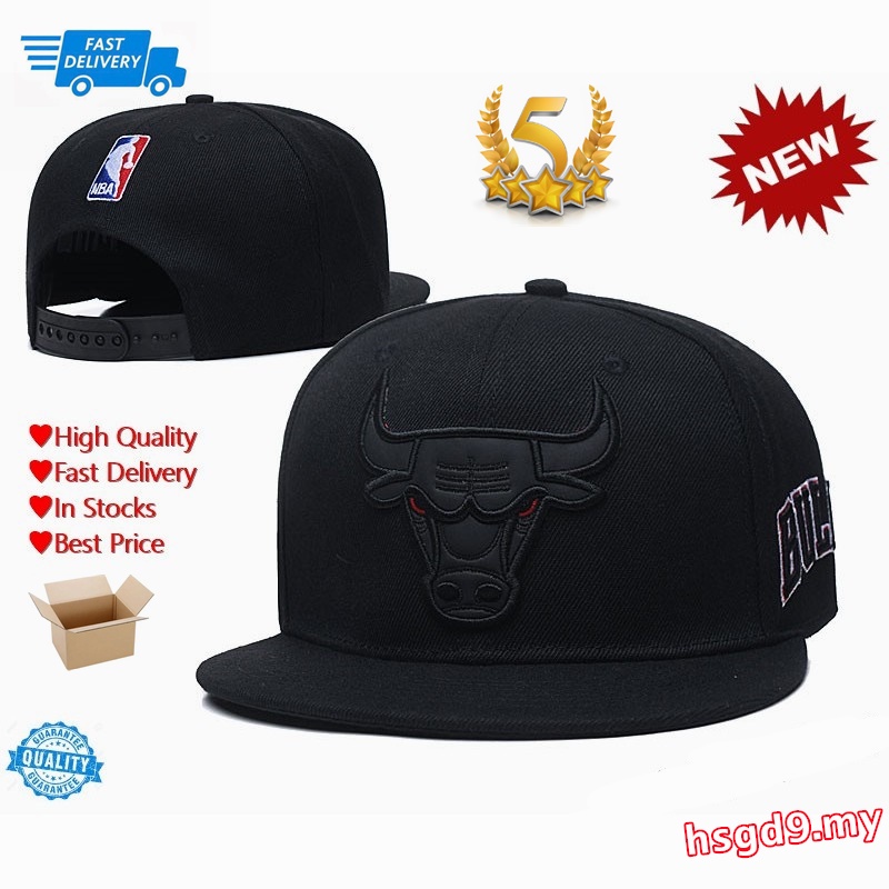 Nba 帽子芝加哥公牛隊回彈帽運動籃球帽嘻哈帽子男士女士時尚上衣帽子帶可調節肩帶