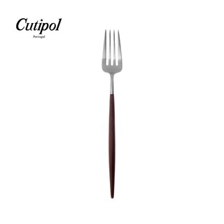 【Cutipol】GOA系列-棕柄霧面不銹鋼-18cm點心叉 葡萄牙手工餐具