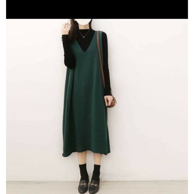 針織背心長洋裝 蝦皮購物