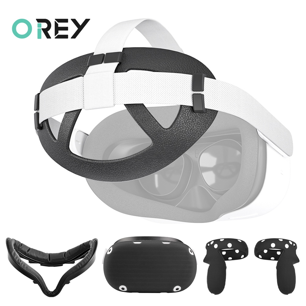 適用於 Oculus Quest 2 頭帶墊可拆卸專業 VR 耳機墊 TPU 減壓固定架適用於 Quest2