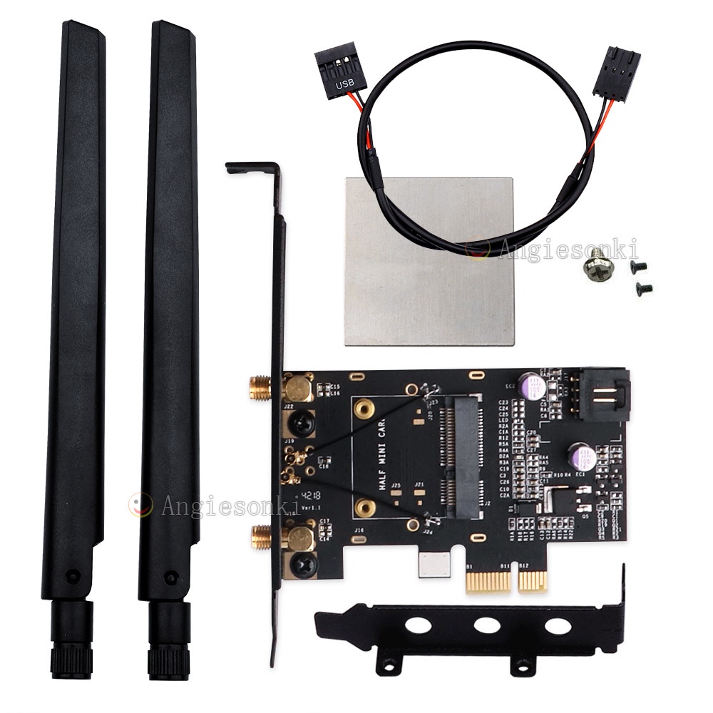 高品質 Mini PCI-e 轉 PCI-e 1x 16x 適配器,用於無線 wifi 藍牙卡