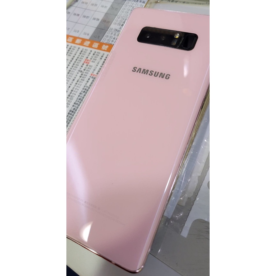 故障機外觀完整 Samsung 三星 Note 8  N950F/DS 粉紅色 1200元