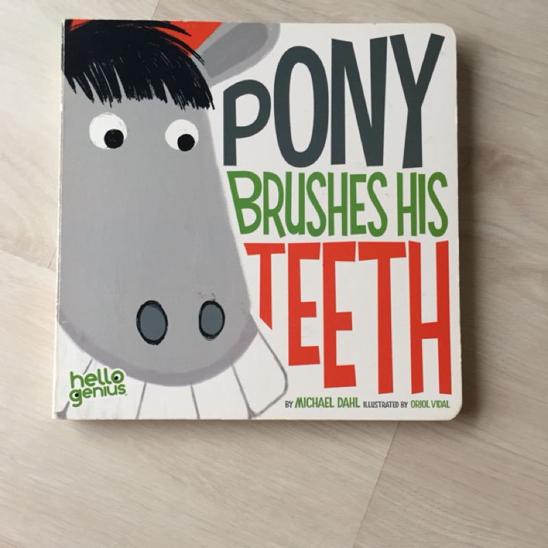 幼兒成長教育書 hello genius Pony brushes teeth 刷牙原文硬頁書 酪梨壽司團購熱門
