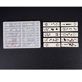 【捷運江翠站】👑現貨👑DIY水晶滴膠模具（#m2）鏤空古風耳墜吊墜10格飾品矽膠模具