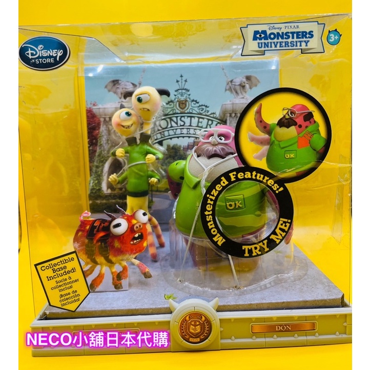 🎀Neco小舖🎀現貨商品～正版美國 迪士尼 MONSTERS 怪獸大學 怪獸電力公司 阿拱 Q軟 大眼仔公仔收藏款場景組