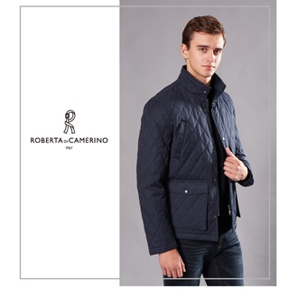 ROBERTA諾貝達 合身剪裁 保暖厚實舖棉夾克外套 深藍