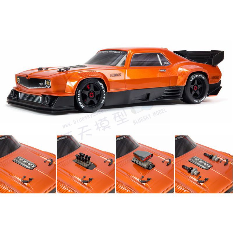 Arrma 1 7 Felony 6s Blx Street Bash 全方位肌肉車rtr 橘ara7617v2t 蝦皮購物