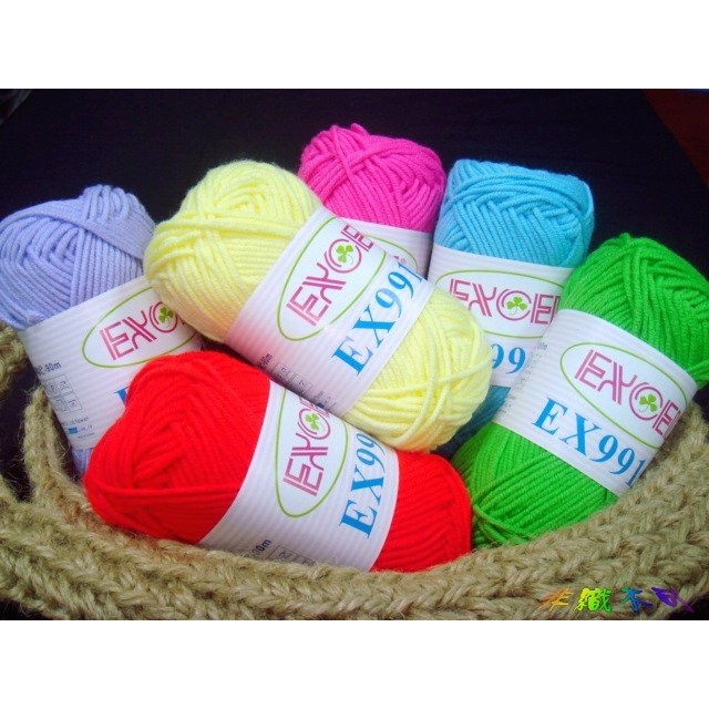 【非織不可】EX991手鉤紗毛線 牛奶棉  56色 (玩偶、毛線娃娃、圍巾適用)  每球32元