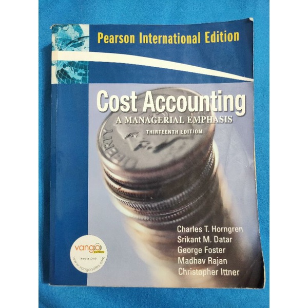 Cost Accounting: A Managerial Emphasis    成本會計:管理重點