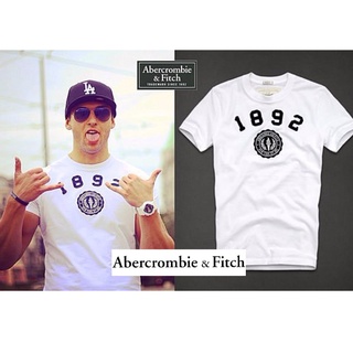 §上鉌嚴選 A&F Abercrombie&Fitch NORTHSIDE TRAIL 學院風徽章刺繡圓領短袖T-兩色