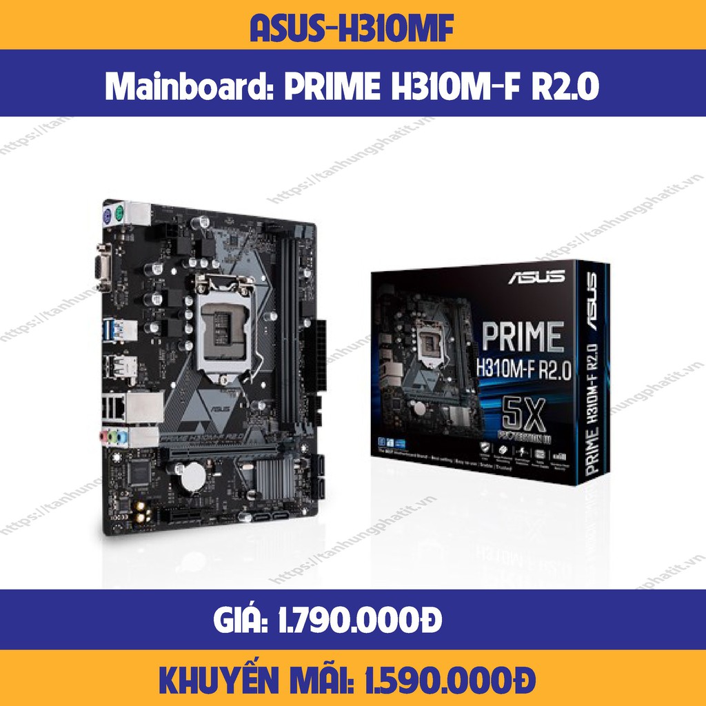 華碩 PRIME H310M-F-R2.0-100% 正品全新主板