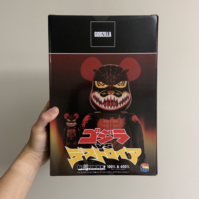 【現貨】全新未拆 Be@rbrick 紅蓮哥吉拉 400% 100% 紅透版 熔岩哥吉拉 godzilla 庫柏力克熊