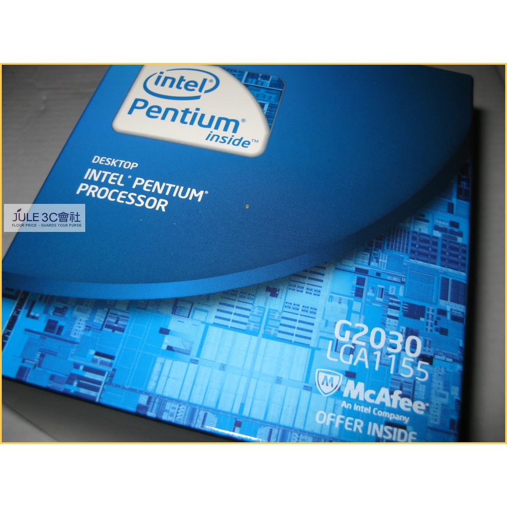 JULE 3C會社-Intel Pentium G2030 雙核/3G/3M/55W/22奈米/全新盒裝/三年保 CPU