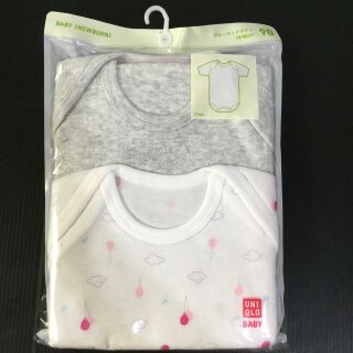 日本帶回Uniqlo 100％純棉短袖包屁衣90cm♥全新品♥