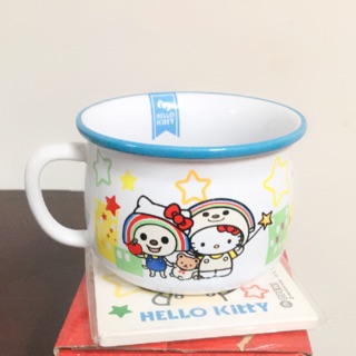 HELLO KITTY 仿琺瑯造型杯組（附杯墊）