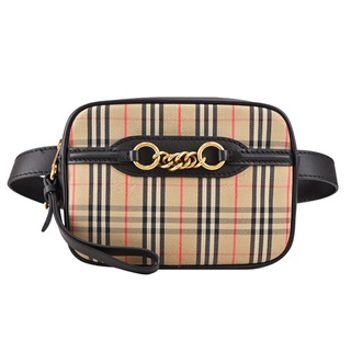 BURBERRY Check Link 經典格紋多功能腰包(卡其/黑)｜JS Maxx官方旗艦館