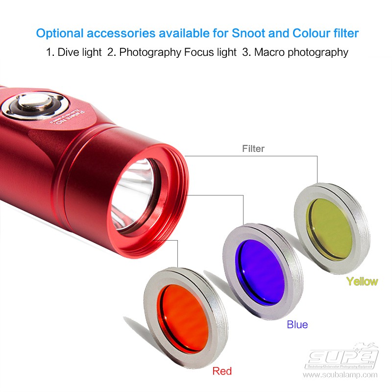 SUPE RD80/MS10專用彩色濾鏡 潛水手電筒配件