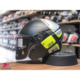 【豪新安全帽部品】IRIE NOVA 彩繪 BL3 消光黑黃 3/4罩式 內建墨片 半罩 義大利 安全帽 免運費