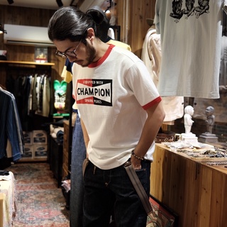 【Metal Mob】NON STOCK 香檳火星塞 CHAMPION 重磅加厚 T恤 古著 工裝 老車 Vintage