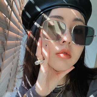 時尚方形女生眼鏡百搭ins彩色太陽鏡夏季2022年新款墨鏡潮流街拍