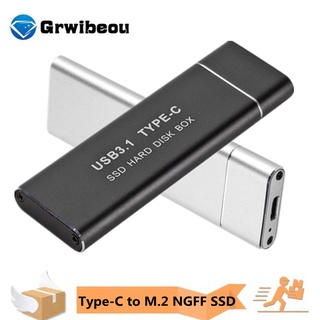 3.1 USB Type-C 轉 M.2 NGFF SSD 移動硬盤磁盤盒 6Gbps 外殼,適用於 m2 SATA S